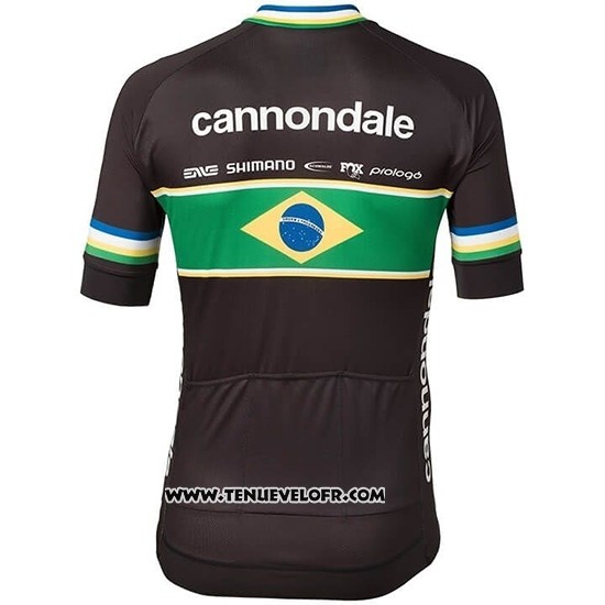 2019 Maillot Ciclismo Cannondale Shimano Champion Brazil Manches Courtes et Cuissard